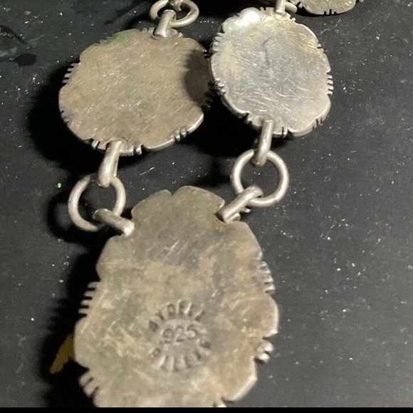 Vintage Native American Turquoise Necklace, Signed. - Picture 7 of 7